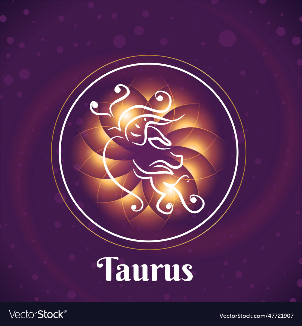 Taurus sign 3 Royalty Free Vector Image - VectorStock