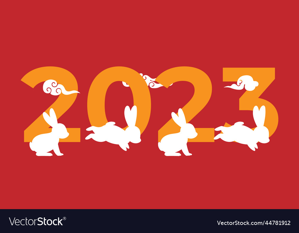 2023 happy chinese new year happy chinese lunar Vector Image