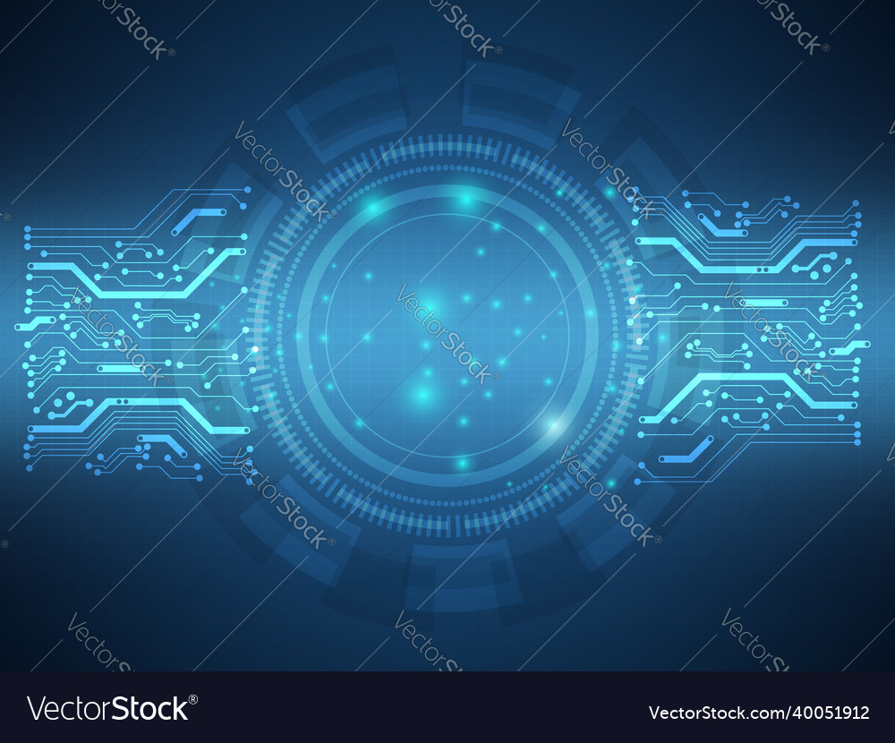 Abstract circuit technology futuristic hud Vector Image