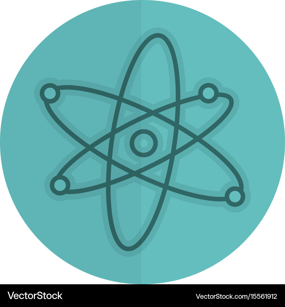Atom molecule isolated icon Royalty Free Vector Image