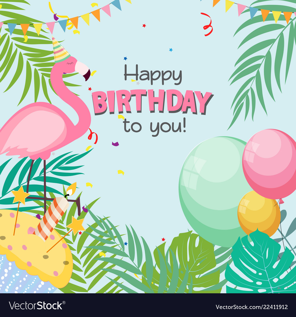 Download Birthday card congratulation template Royalty Free Vector