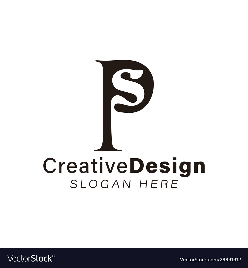 Initial letter p s modern logo ideas inspiration