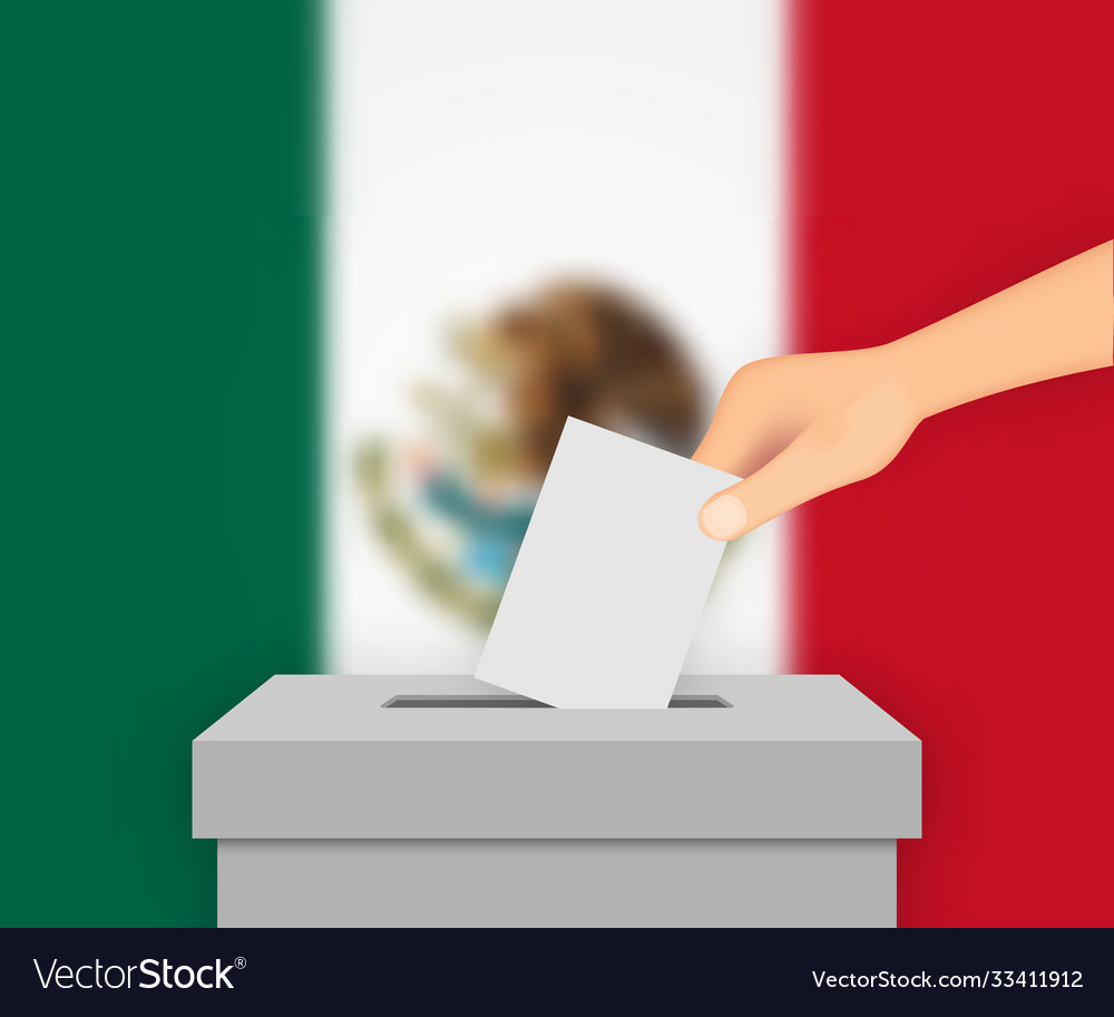 Mexico election banner background Royalty Free Vector Image