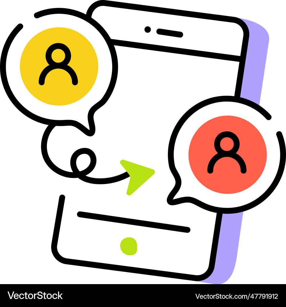 Mobilcomm Vector Mobile communication Royalty Free Vector Image