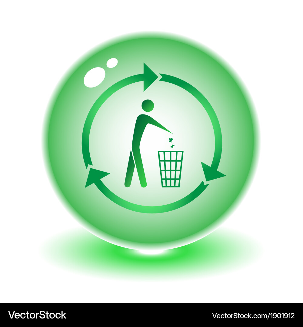 Recycling bin Royalty Free Vector Image - VectorStock