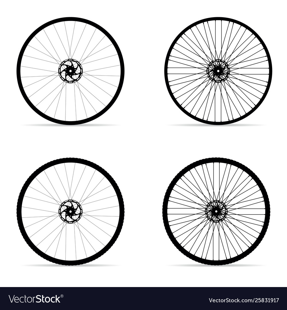 Bicycle wheel set Royalty Free Vector Image VectorStock