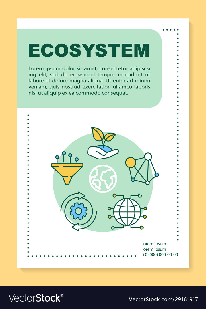 Ecosystem poster template layout environmental Vector Image