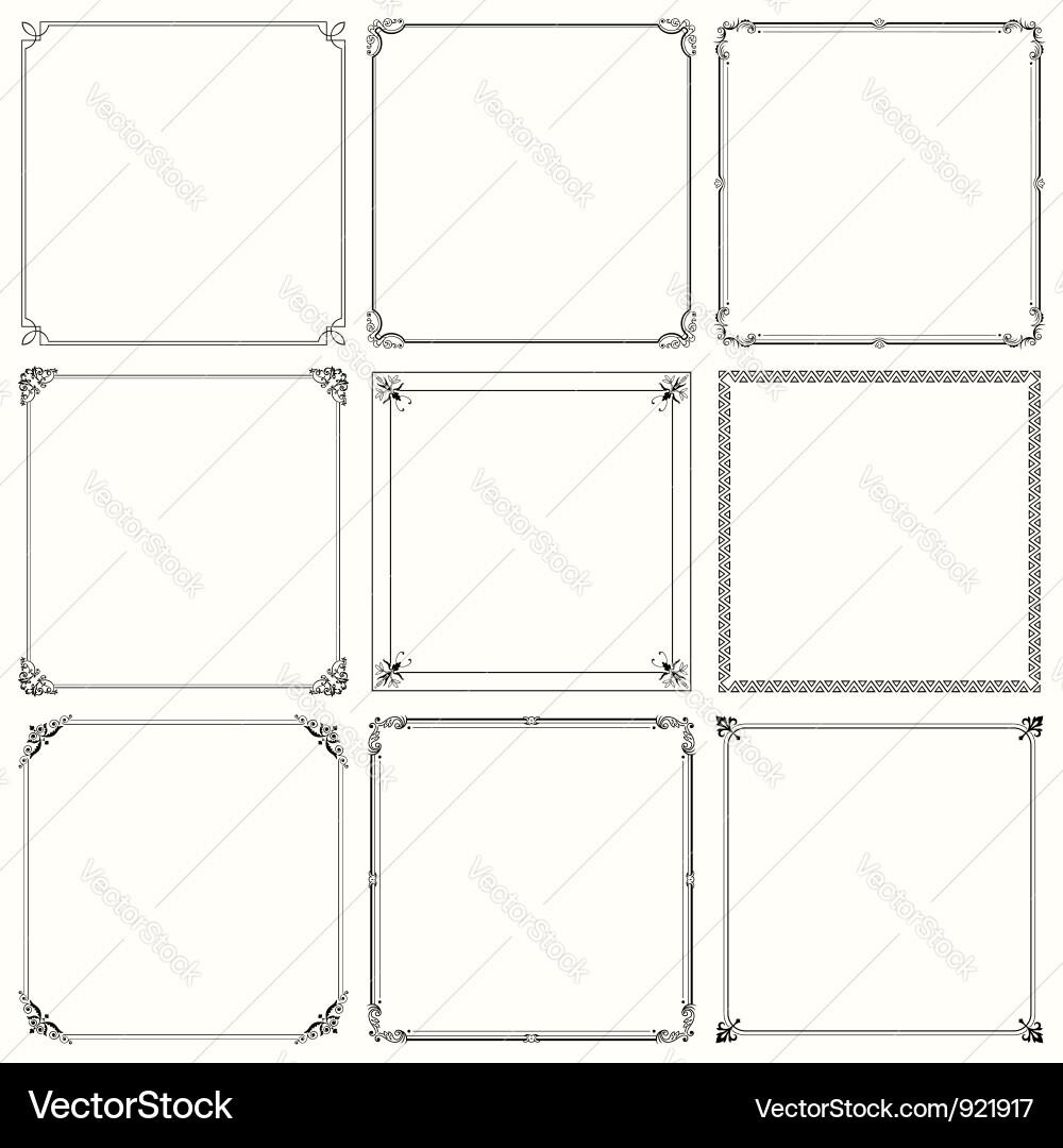 Elegant frames Royalty Free Vector Image - VectorStock