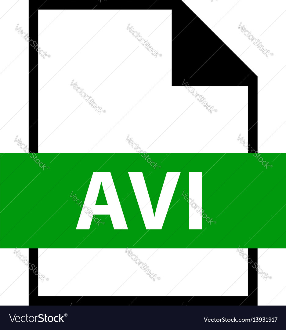 File Name Extension Avi Type Royalty Free Vector Image