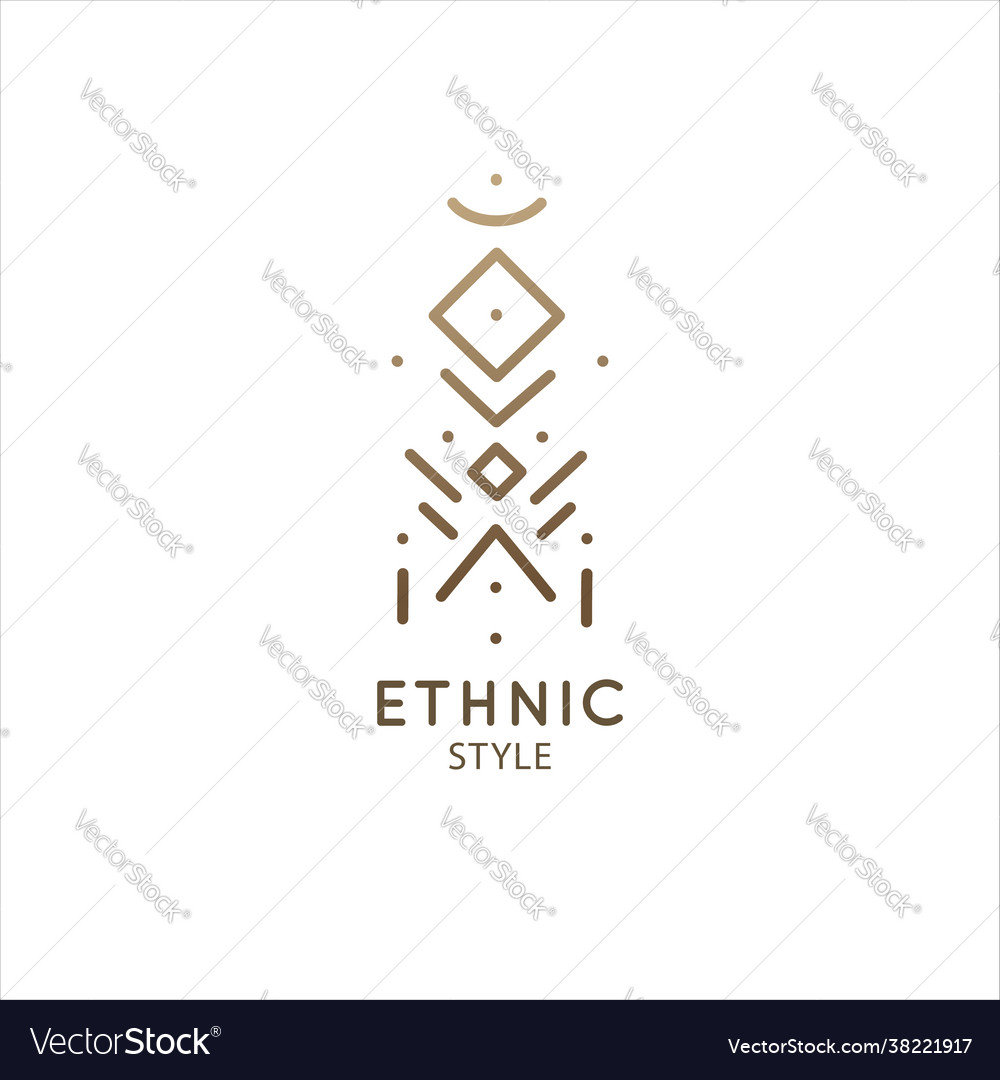 Logo geometric elements template squire Royalty Free Vector