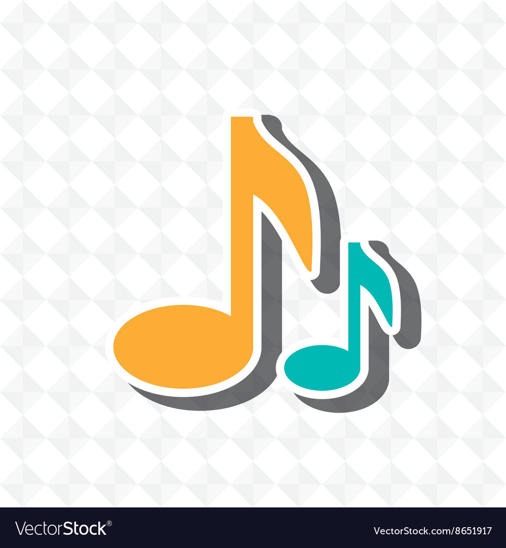 Music notes design Royalty Free Vector Image - VectorStock