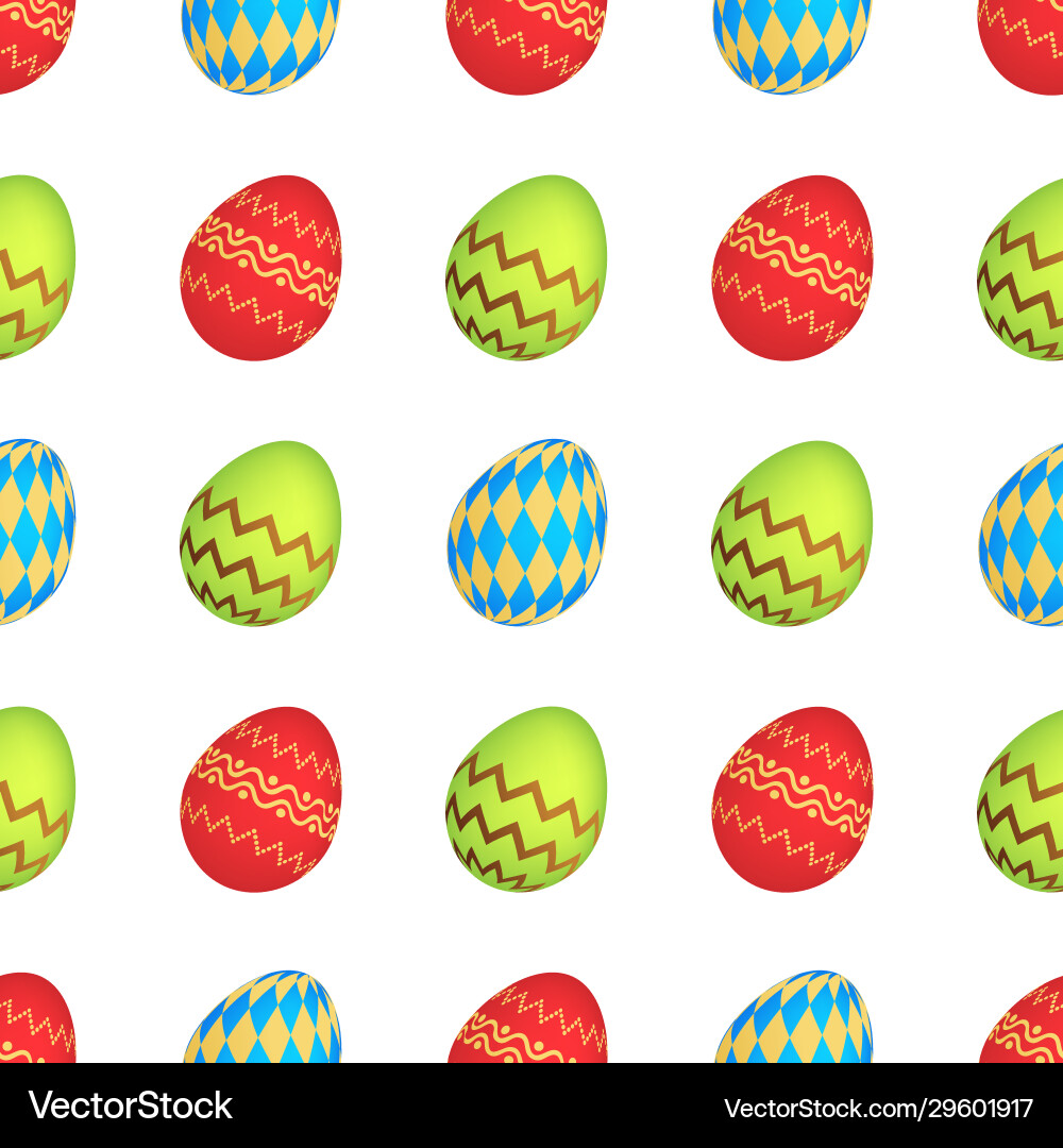 Seamless pattern with colorful easter eggs Vector Image