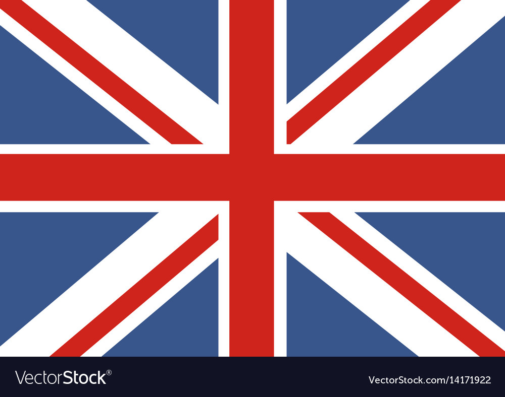 Flag great britain official uk flag the Royalty Free Vector