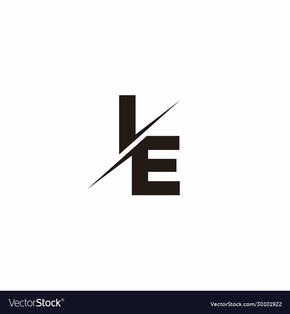 Logo monogram slash concept with modern designs Vector Image