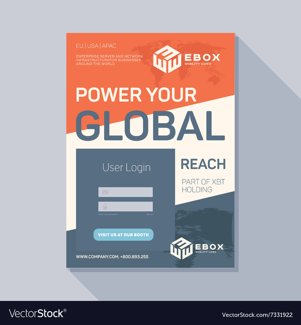promotional flyer leaflet tech design modern trend promotional flyer