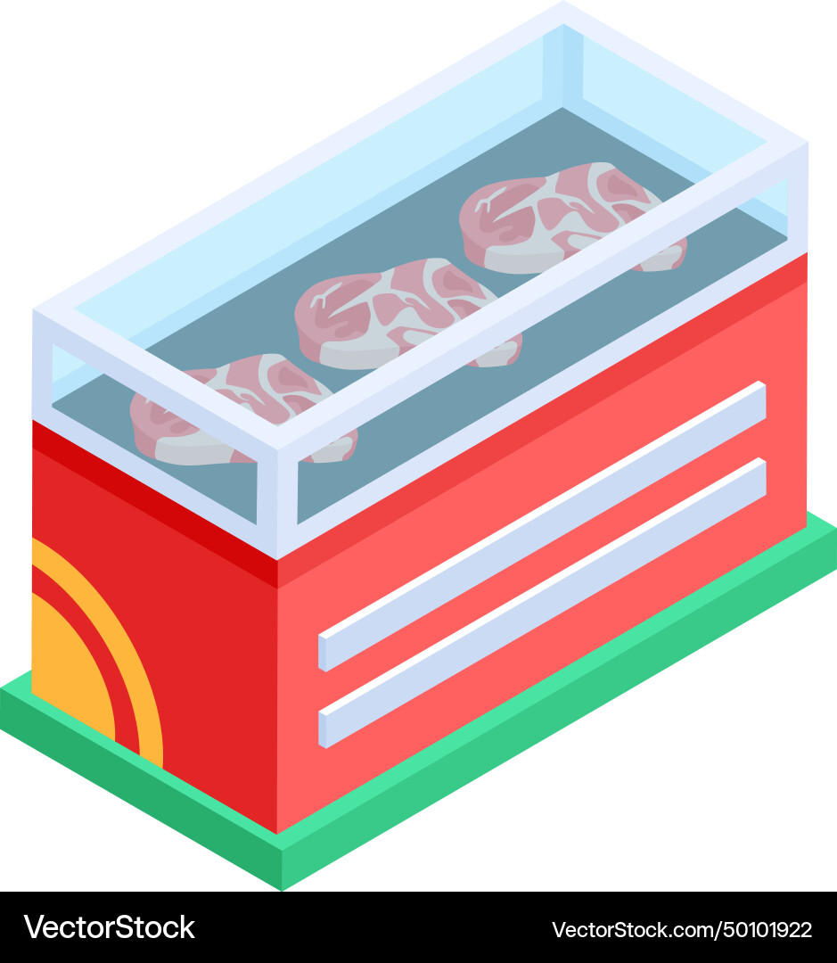 Store counters isometric icon Royalty Free Vector Image