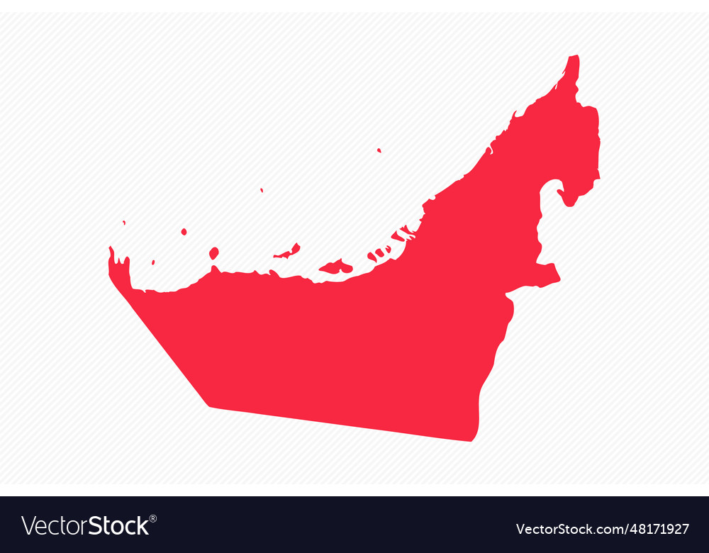 Abstract United Arab Emirates Simple Map Vector Image