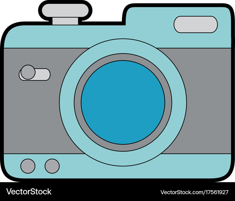 Camera photographic isolated icon Royalty Free Vector Image
