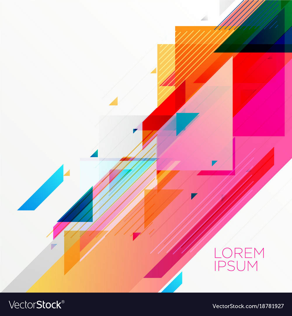 Creative Colorful Abstract Geometric Background Vector Image