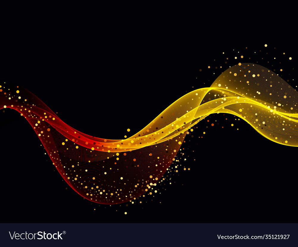 Golden wave gold glitters for web siteposter Vector Image