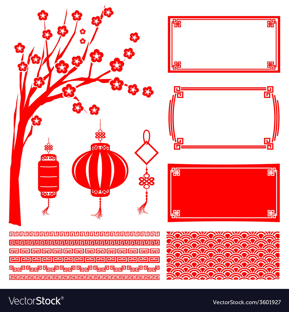 Happy chinese new year 2015 decoration element