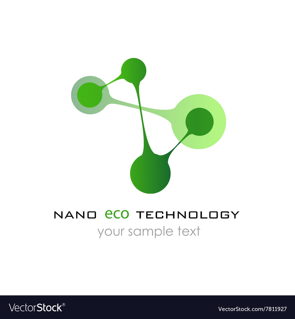 Nano logo - nanotechnology template design Vector Image