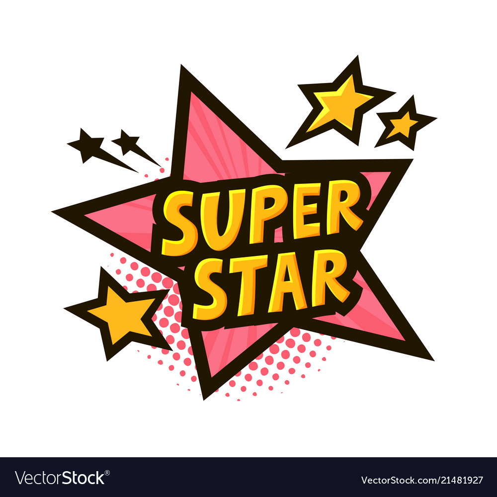 Super star logo Royalty Free Vector Image - VectorStock