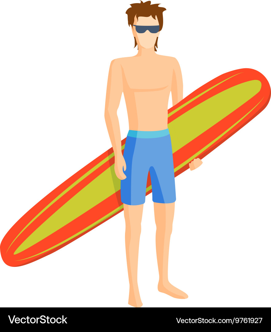 Surfing boy Royalty Free Vector Image - VectorStock
