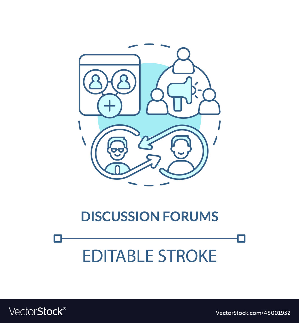 Customizable discussion forums icon concept Vector Image
