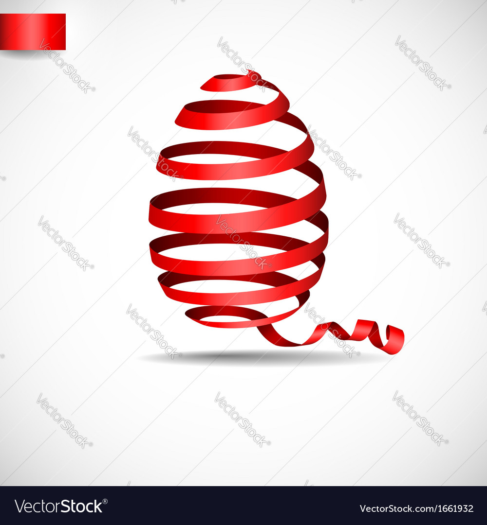 Easter ribbon egg Royalty Free Vector Image - VectorStock