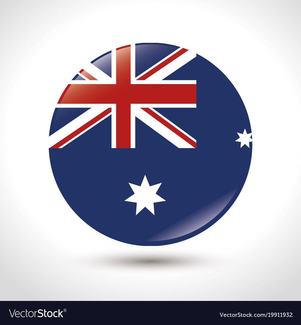 Flag of australia with union jack and stars Vector Image