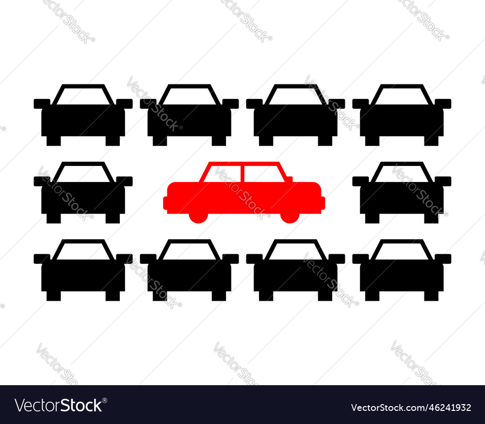 Incorrect parking asshole in bad Royalty Free Vector Image