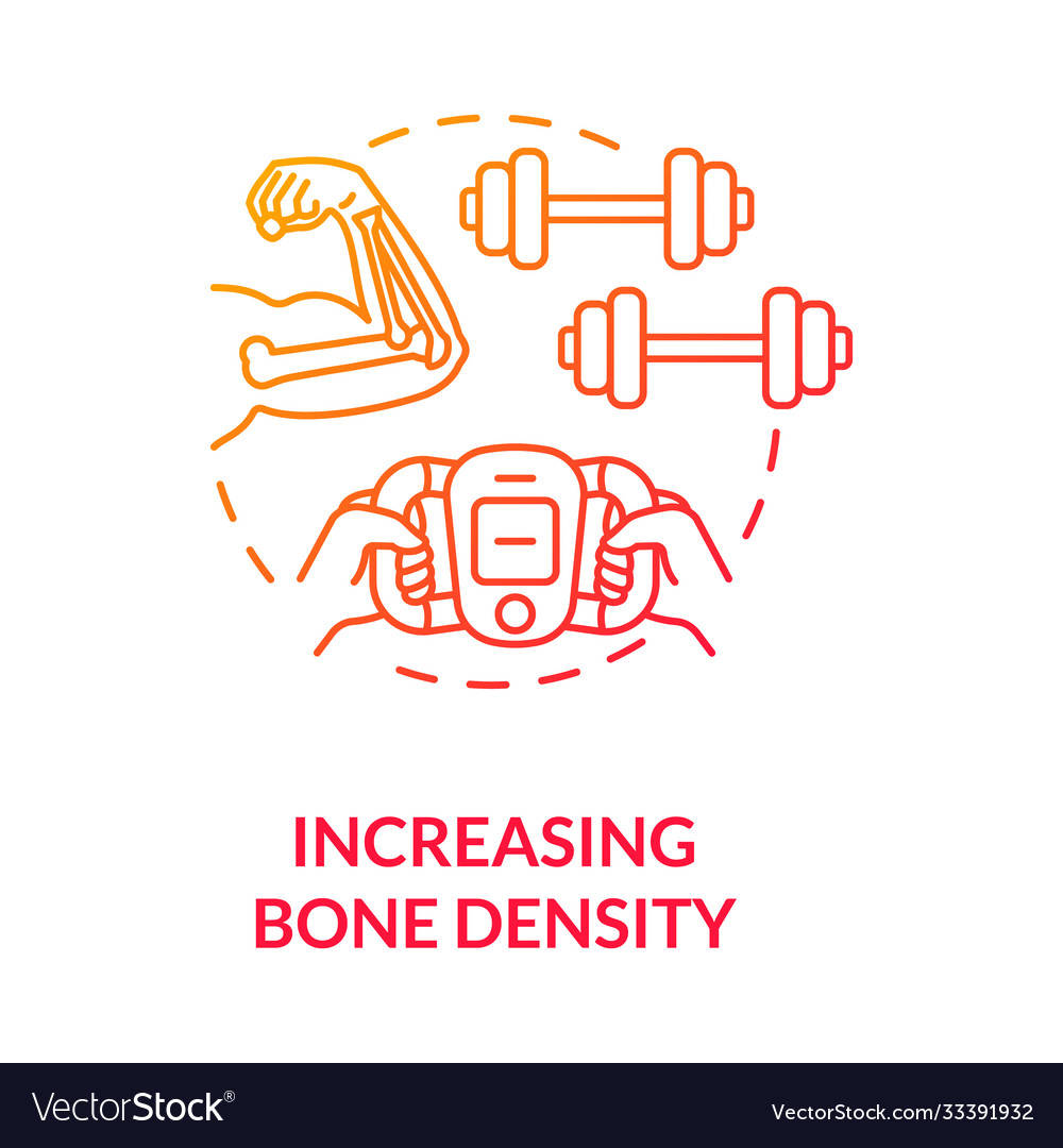 Increasing bone density concept icon Royalty Free Vector