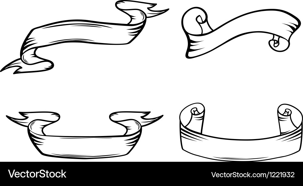 Ribbon set Royalty Free Vector Image - VectorStock