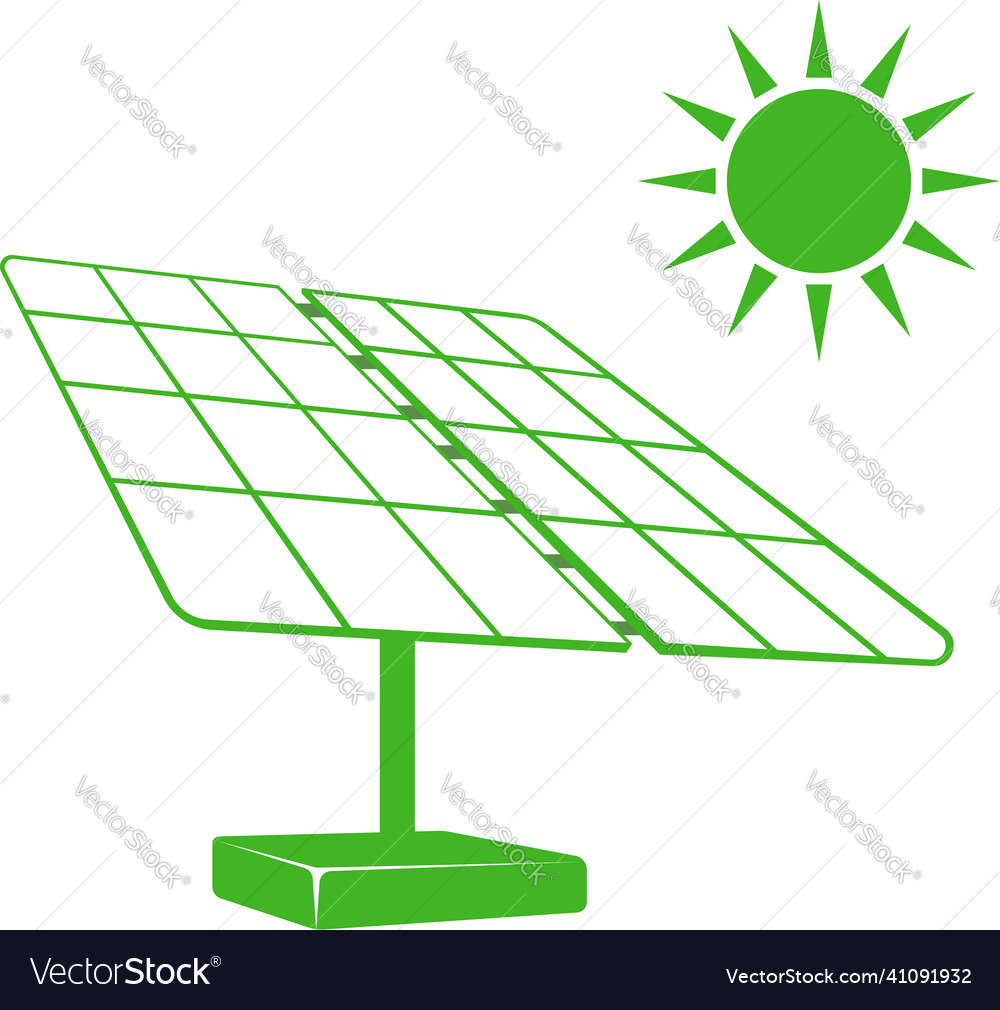 Solar Station Charging From The Sun Image Vector Image