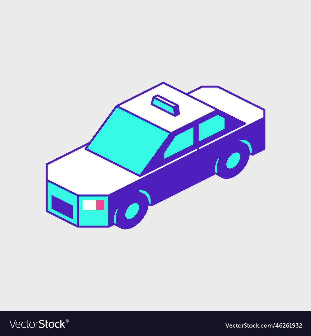 Taxi cab car isometric