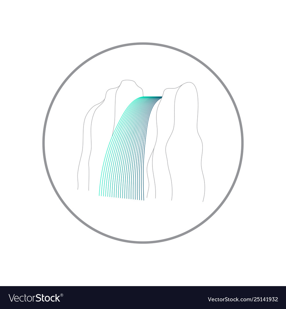 Waterfall cascade Royalty Free Vector Image - VectorStock