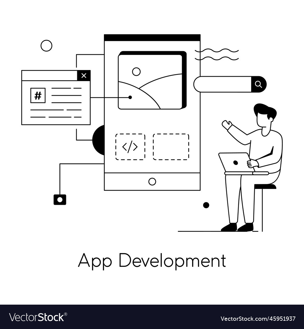 App development Royalty Free Vector Image - VectorStock