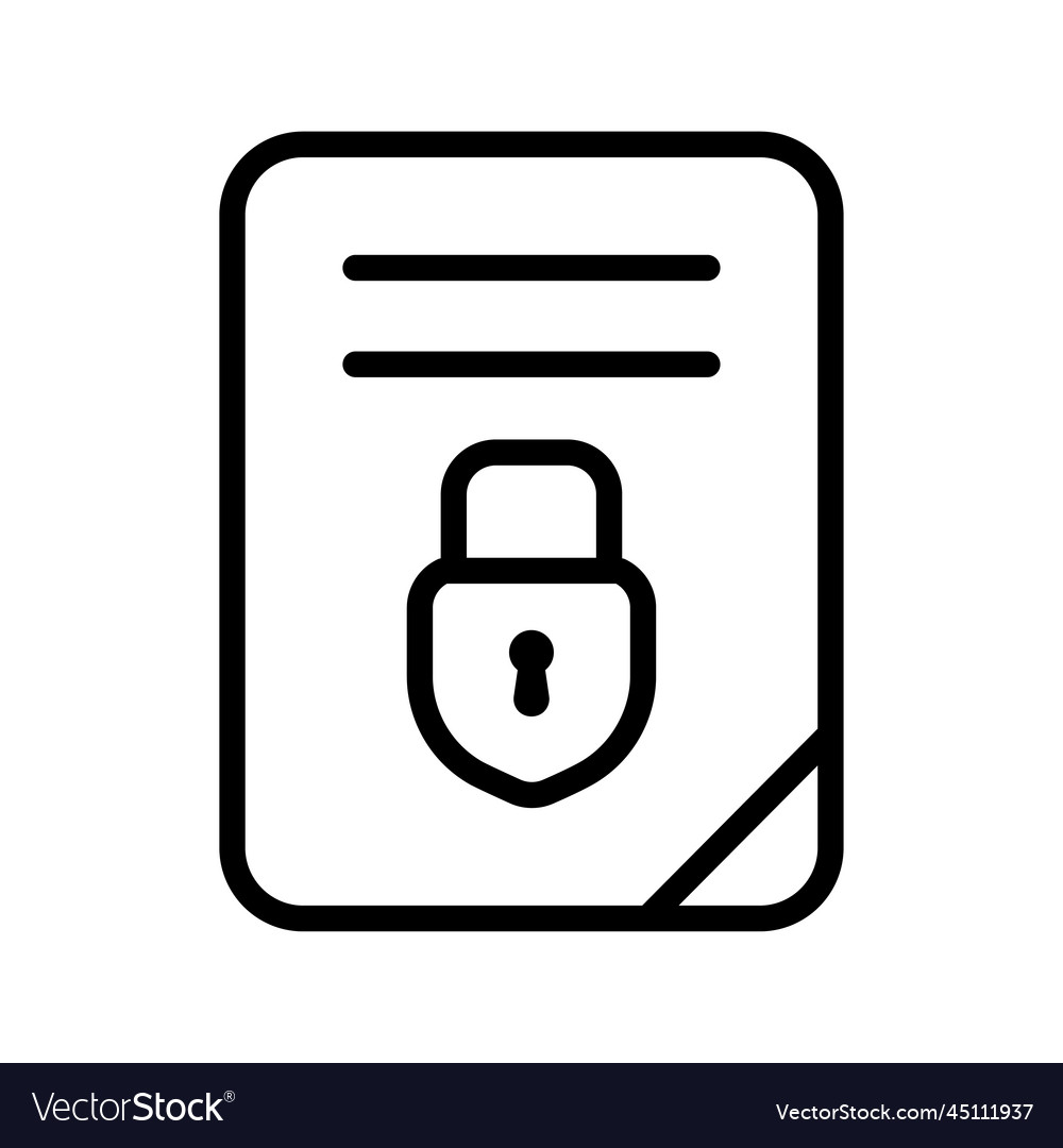 File lock icon Royalty Free Vector Image - VectorStock