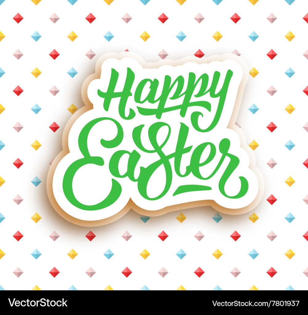 Happy Easter Typographical Background Royalty Free Vector