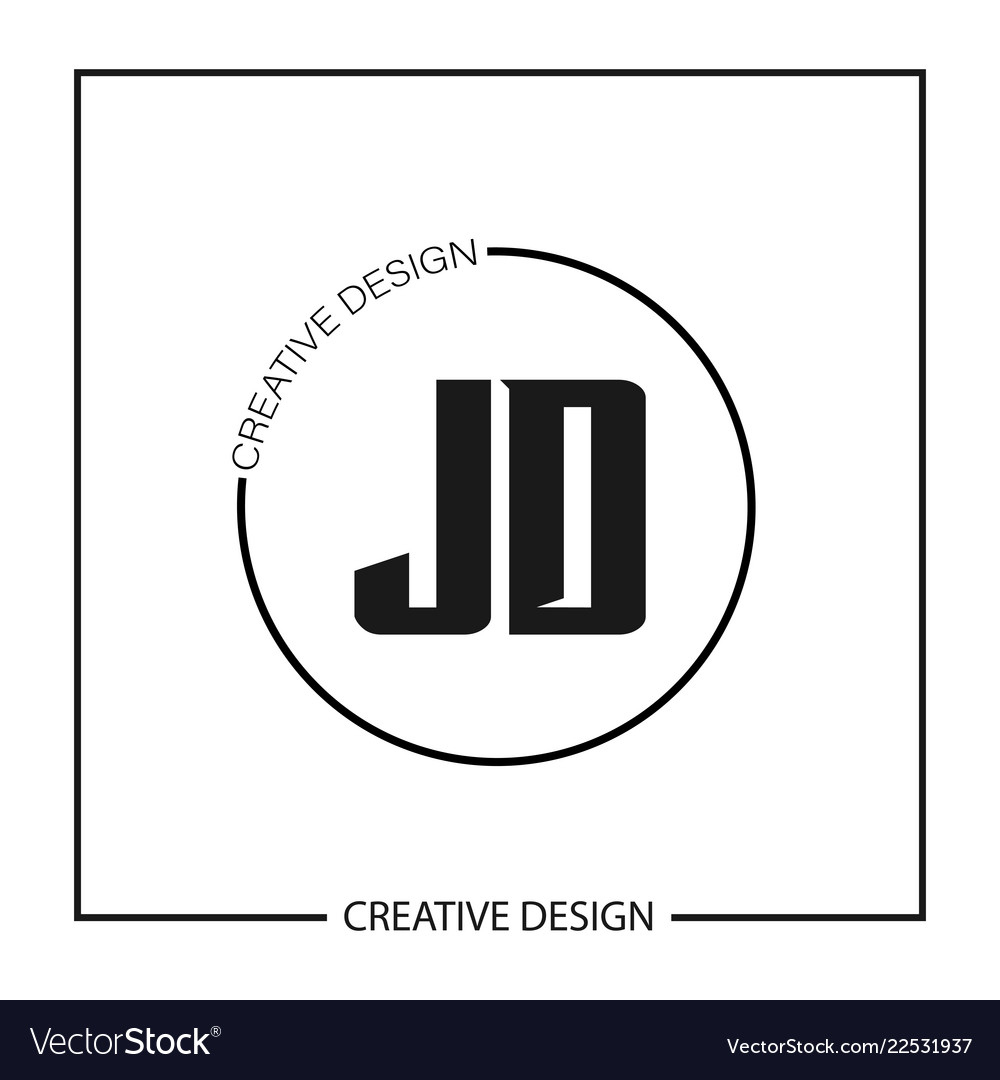 Initial Letter Jd Logo Template Design Royalty Free Vector