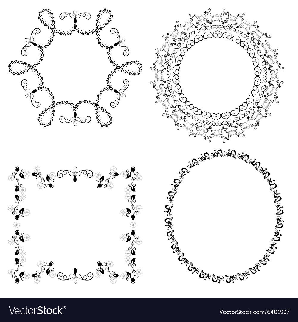 Set of decorative frames Royalty Free Vector Image