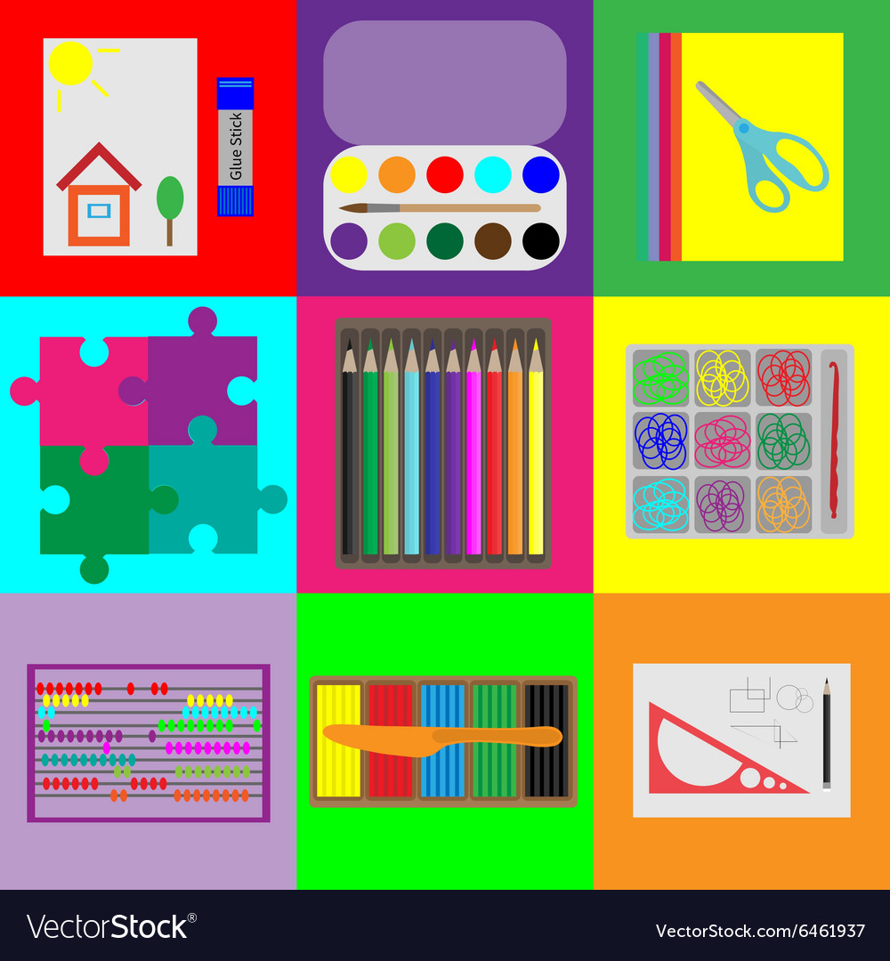 Set of elements for children development Vector Image