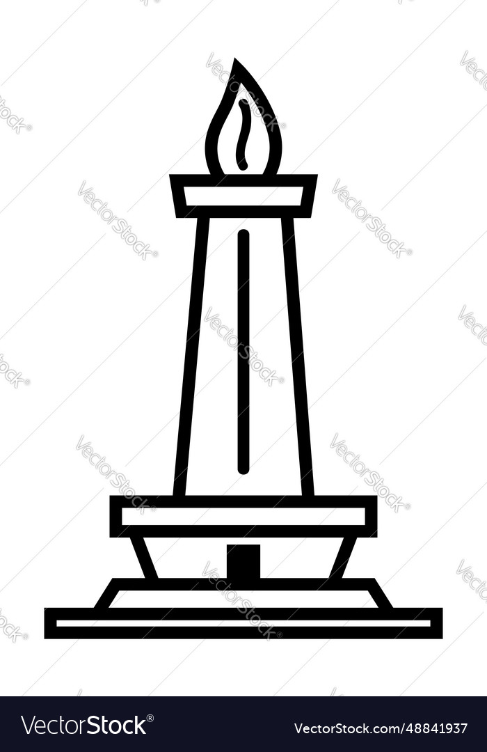 Simple doodle of monas jakarta indonesia capital Vector Image