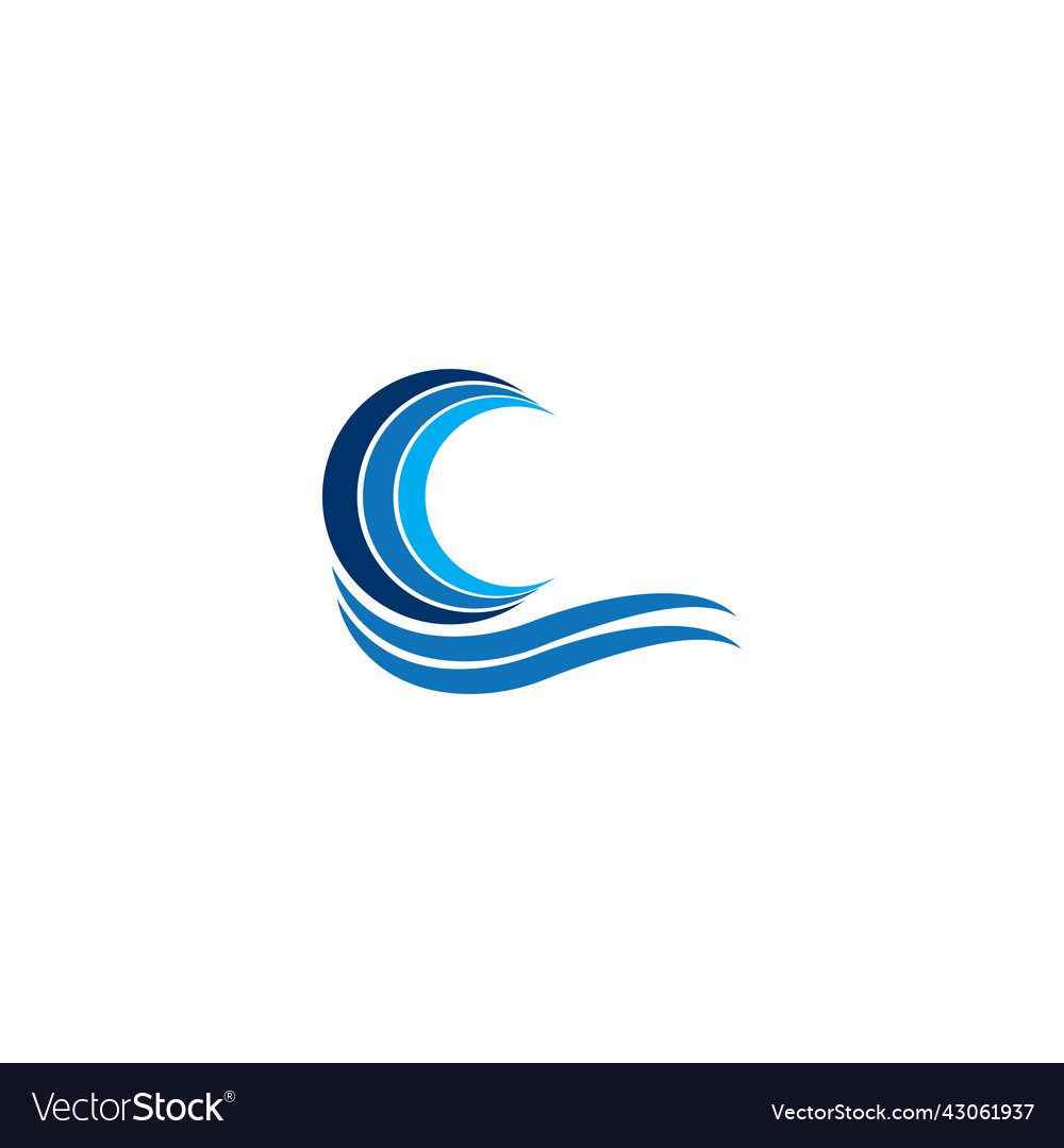 Water wave logo Royalty Free Vector Image - VectorStock