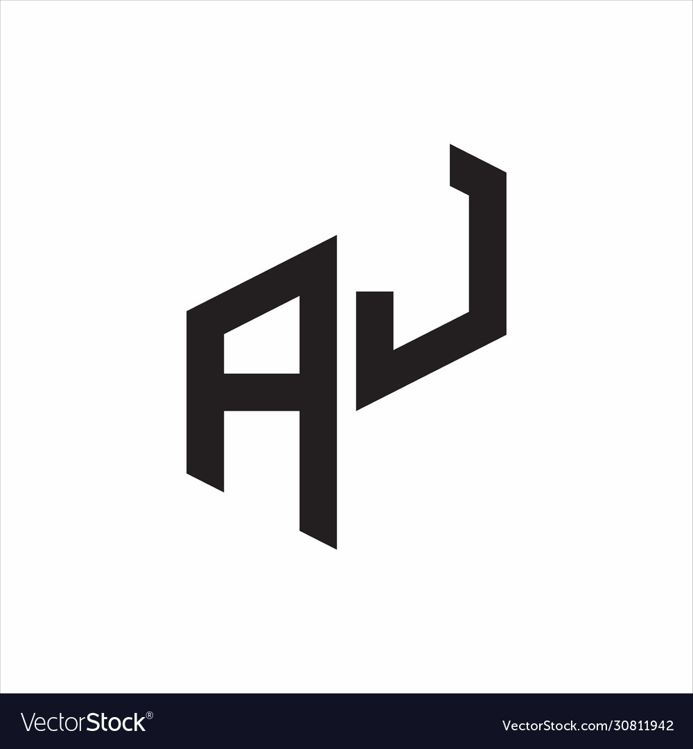 Aj initial letters logo monogram with up to down Vector Image