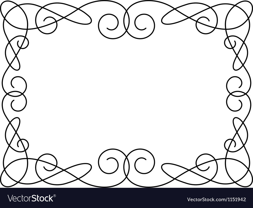 Calligraphy ornamental decorative frame Royalty Free Vector