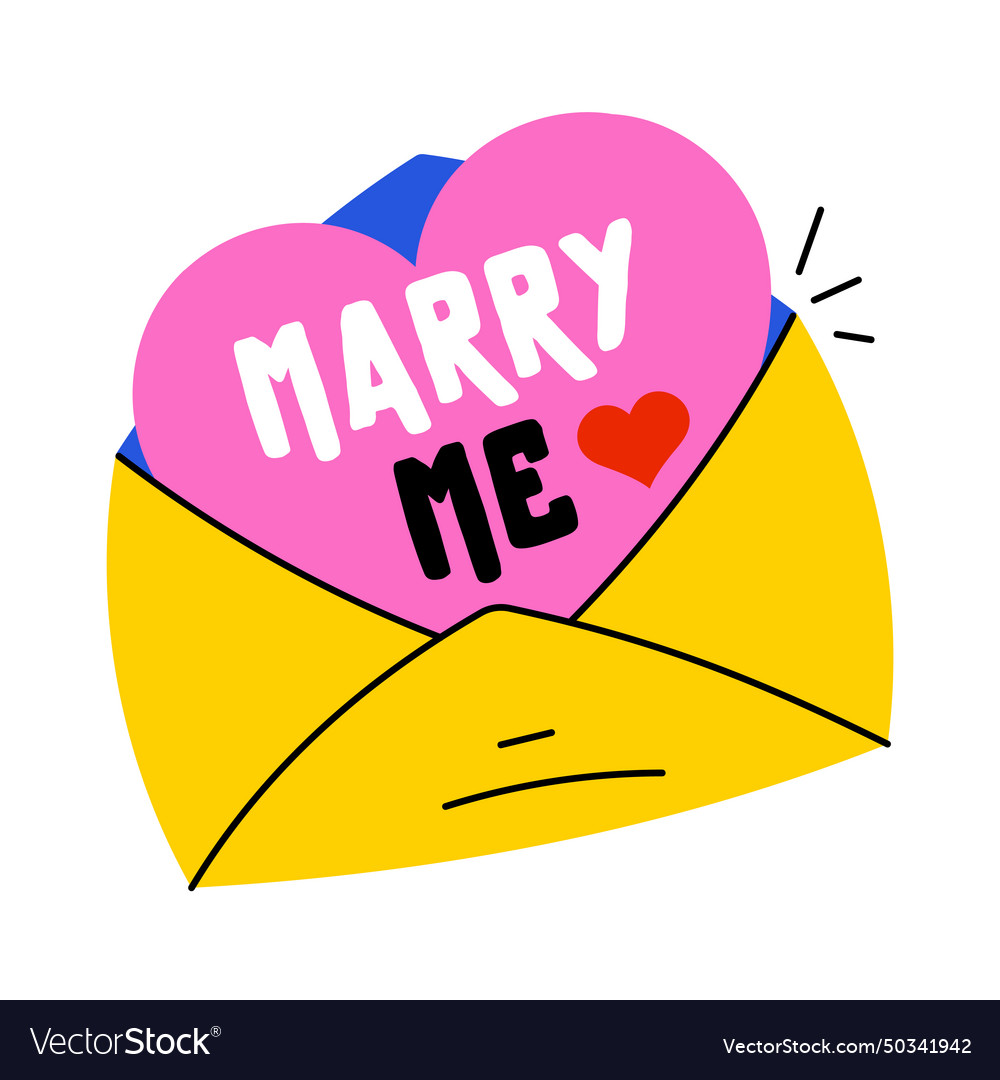 Marry me Royalty Free Vector Image - VectorStock