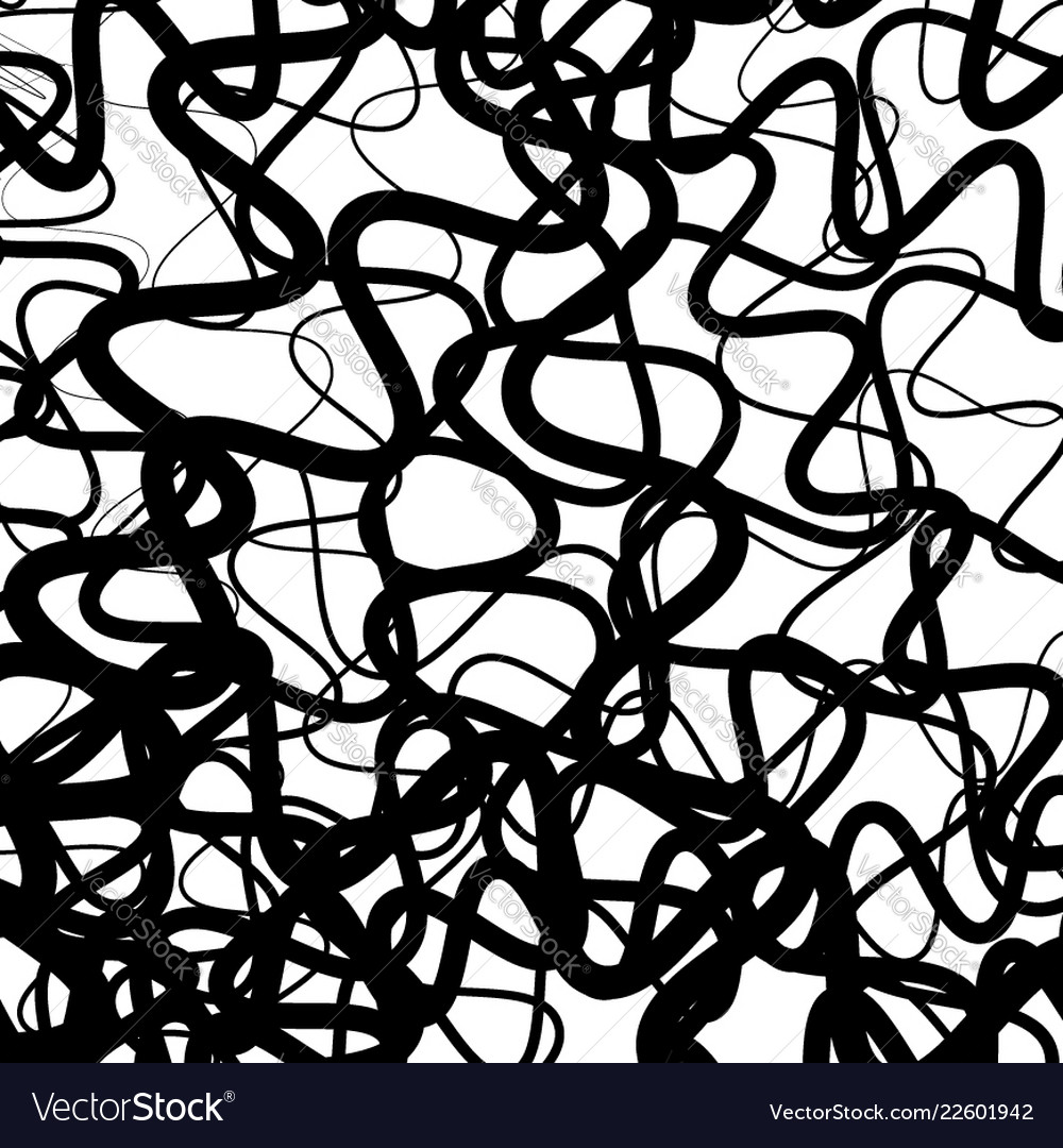 random squiggly wiggly lines intersecting vector image