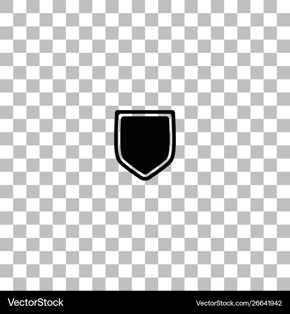 Shield icon flat Royalty Free Vector Image - VectorStock